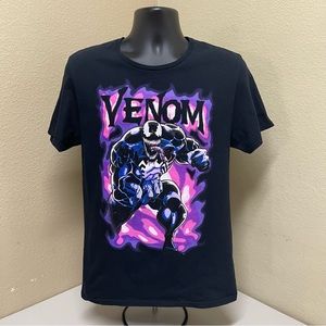 🛍️3/$15🛍️ MARVEL Venom Graphic Tee Mens M Black Purple